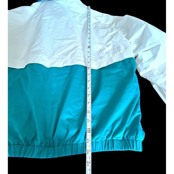 Vtg Members Only Mariner Jacket Full Zip Up Mens XL Teal & White 90s - Picture 12 of 14